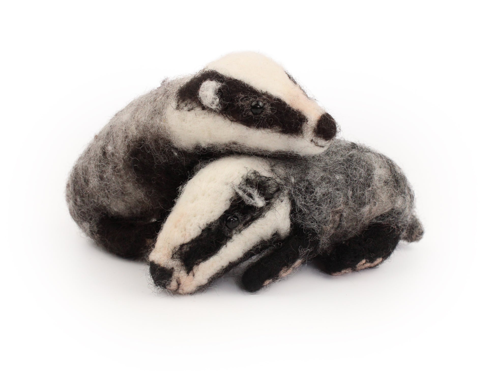 Badger Cubs in Nest Needle Felt Kit - The Makerss