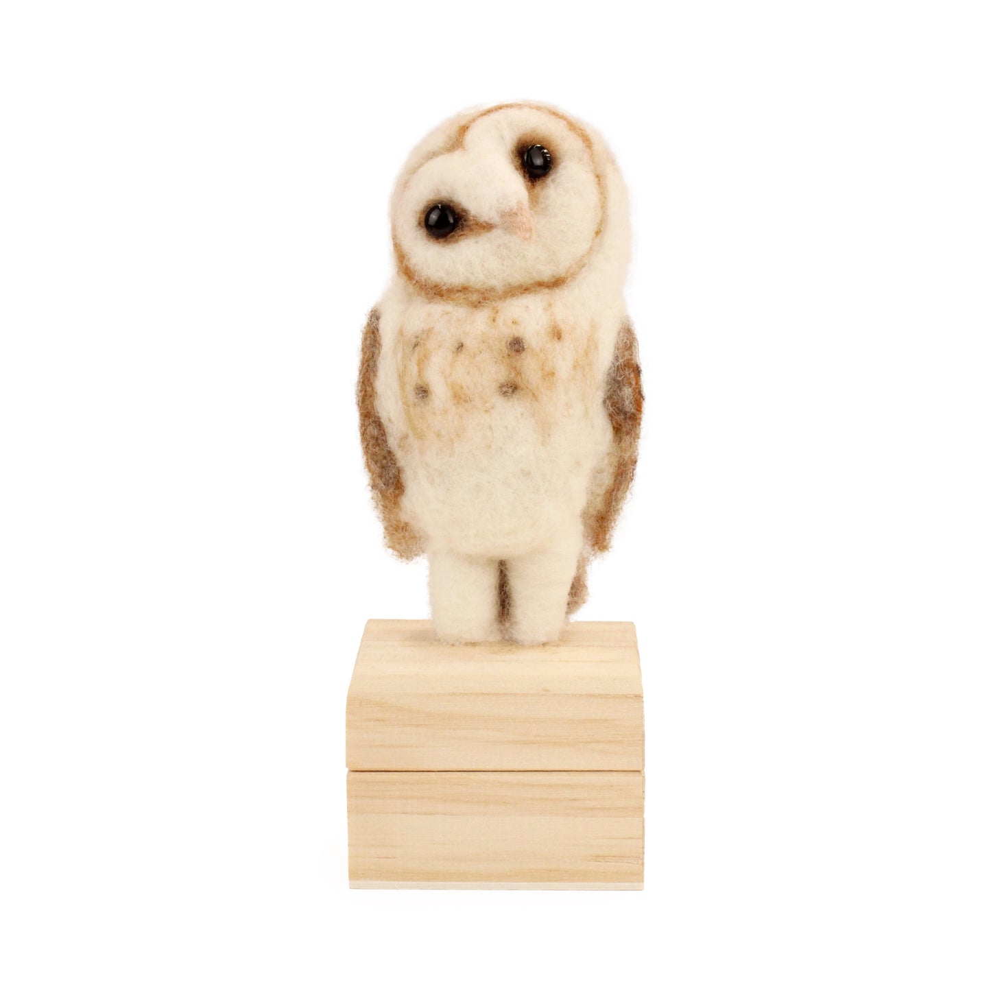 New! Owl on Trinket Box Small Needle Felt Kit - The Makerss