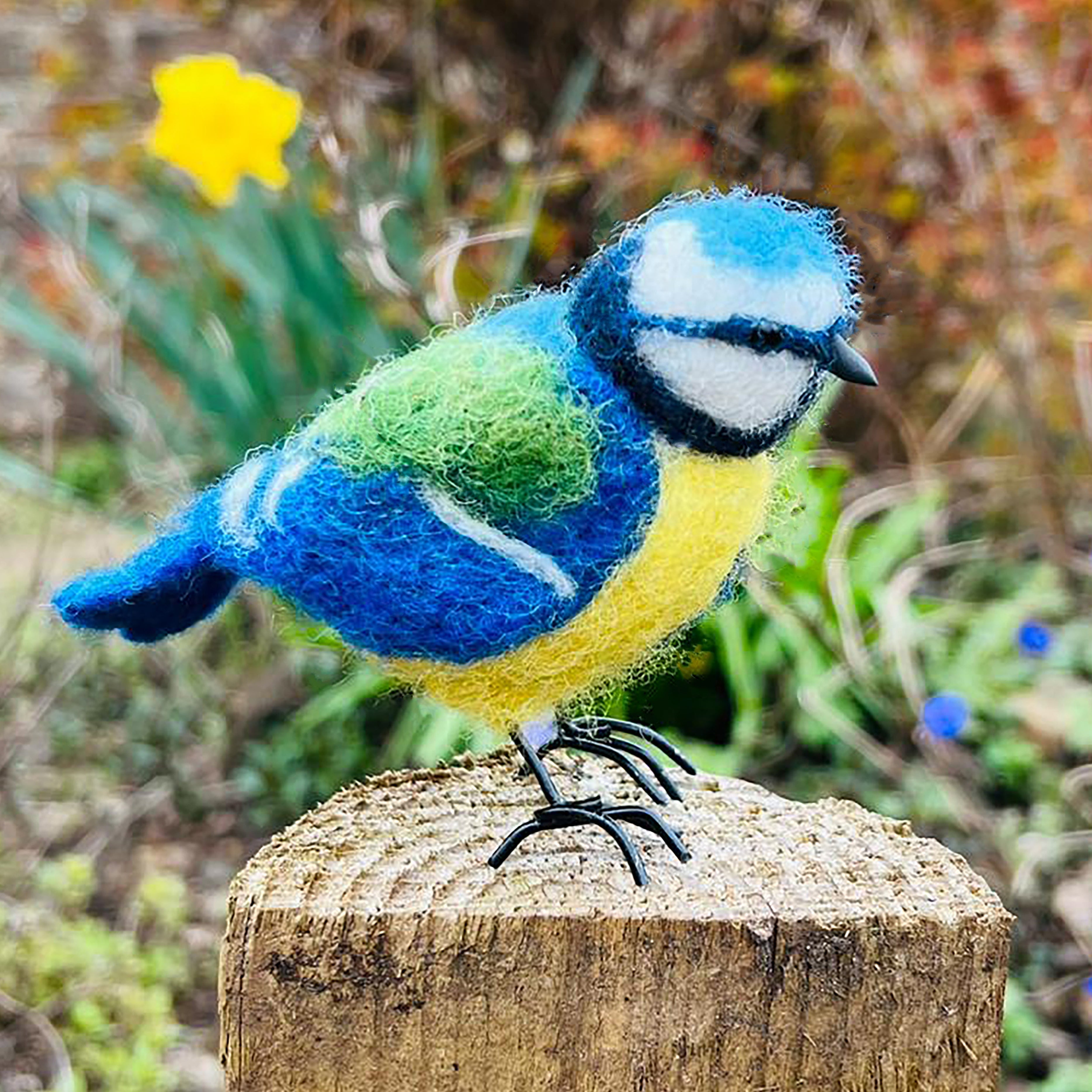 Miniature Needle Felt British 2024 bird - Blue Tit