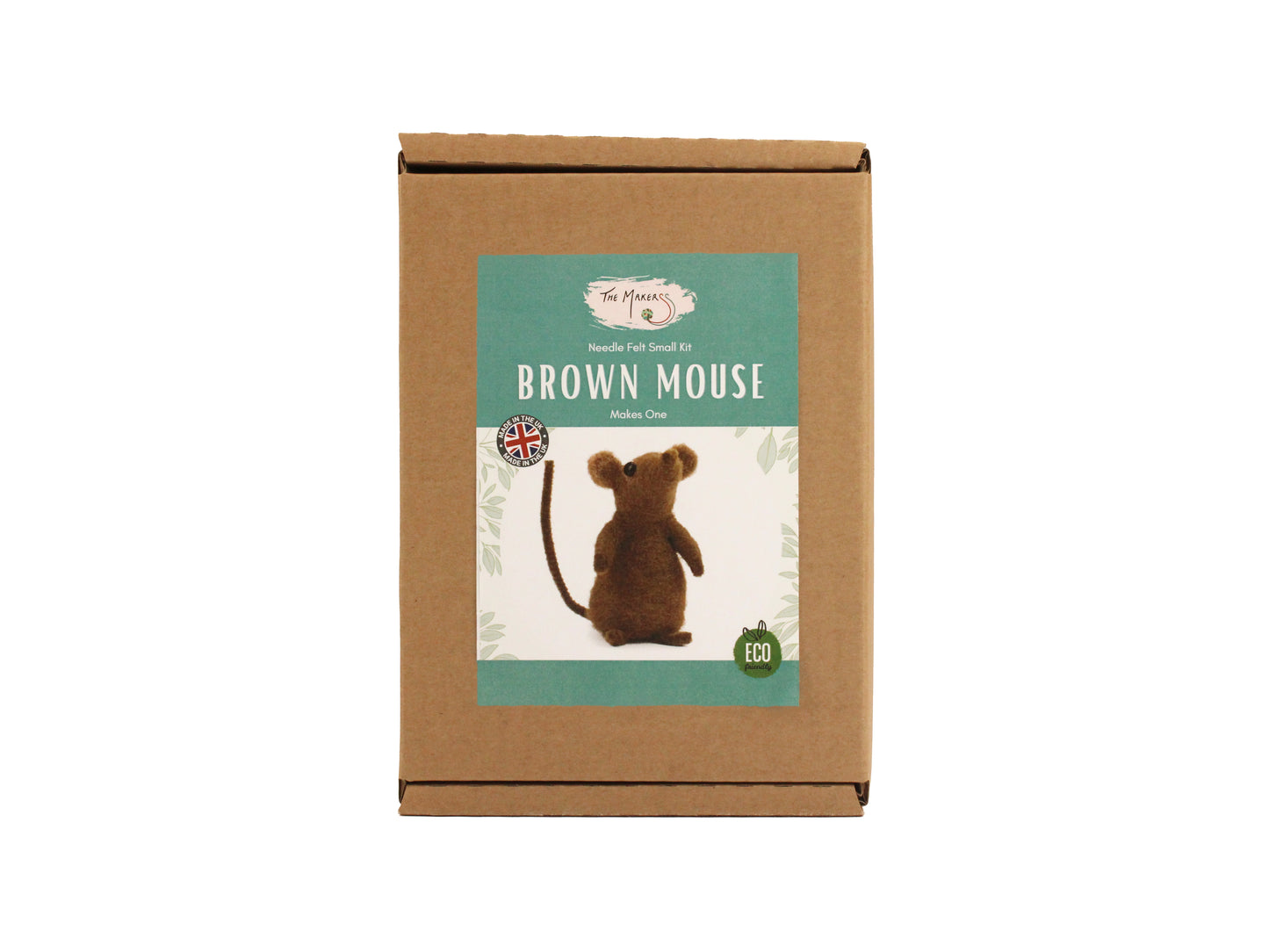 Brown Mouse Small Needle Felt Kit - ready for character accessories - The Makerss