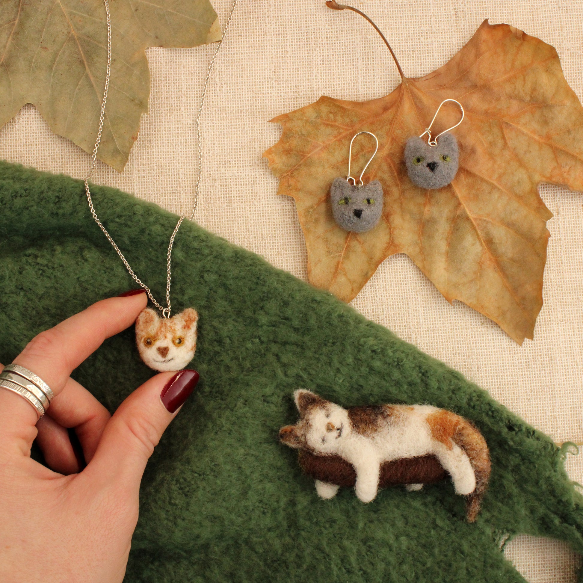 Cat Jewellery Needle Felt Small Kit - The Makerss