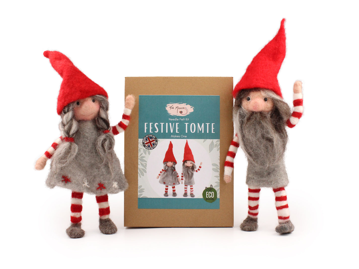 Festive Tomte Needle Felt Kit - makes one - The Makerss