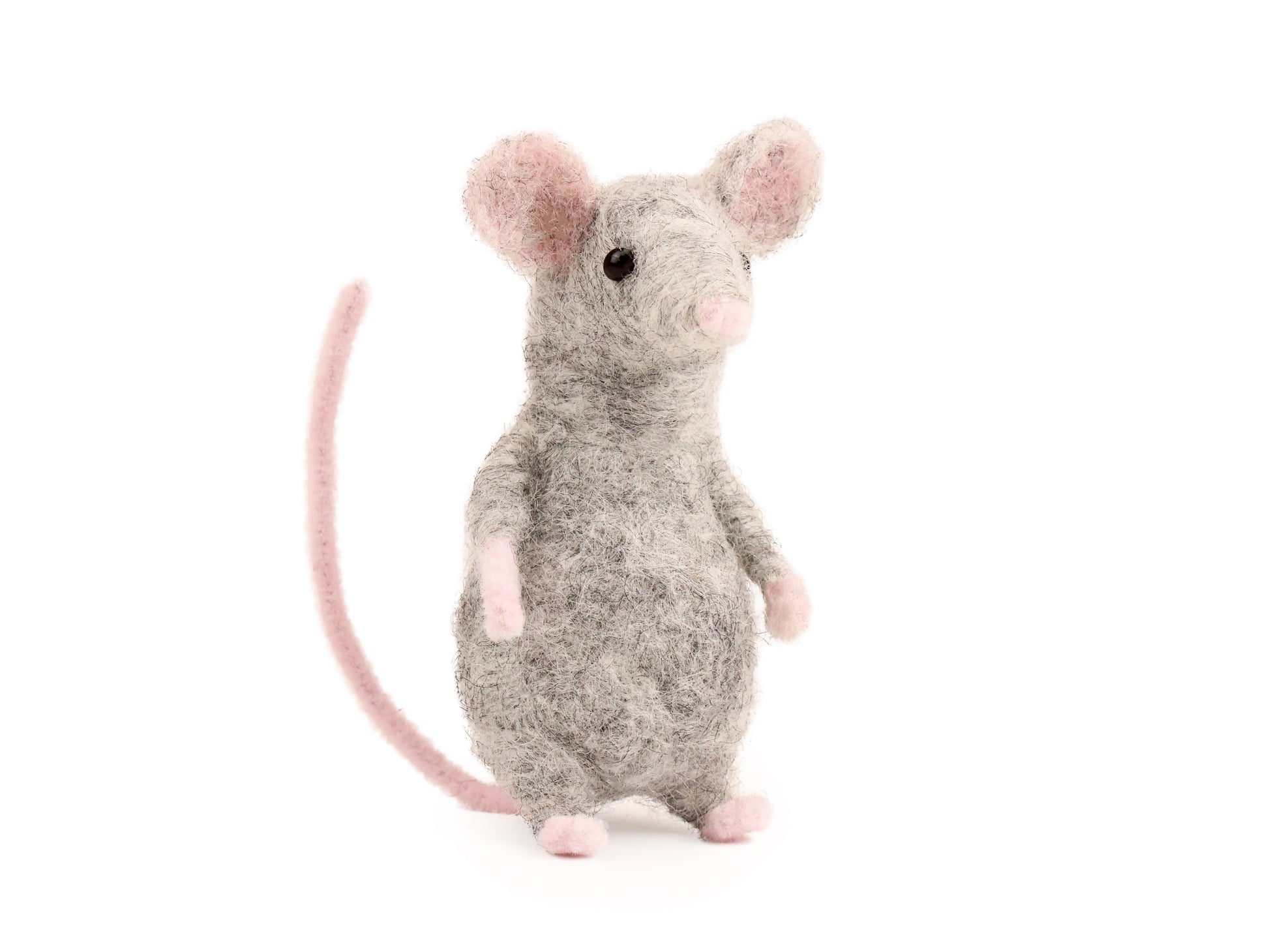 Grey Mouse Small Needle Felt Kit - ready for character accessories - The Makerss