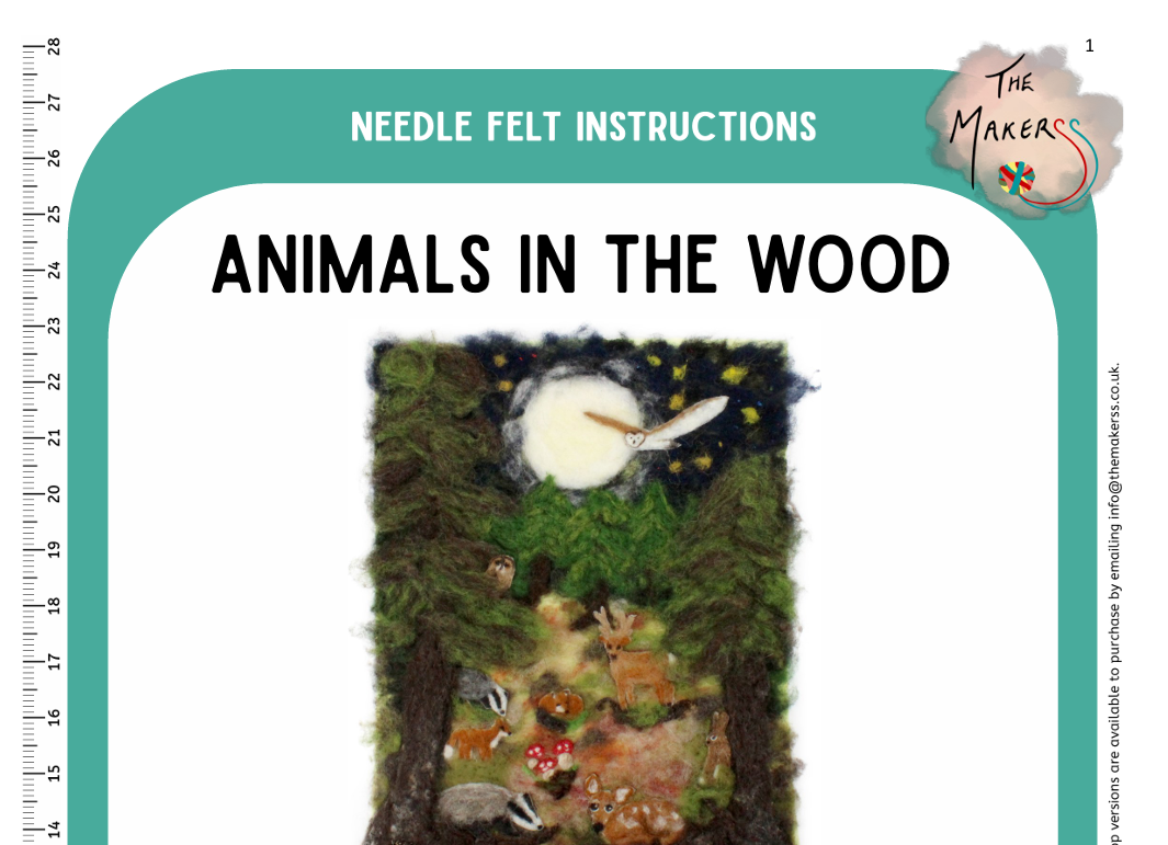 Animals in the Wood Large Picture Instructions PDF - The Makerss
