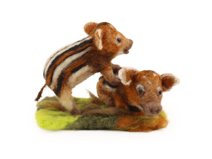 Wild Boar Piglets Needle Felt Kit - tools optional - The Makerss