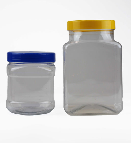 Clear Plastic Sweetie Jar - Empty - The Makerss