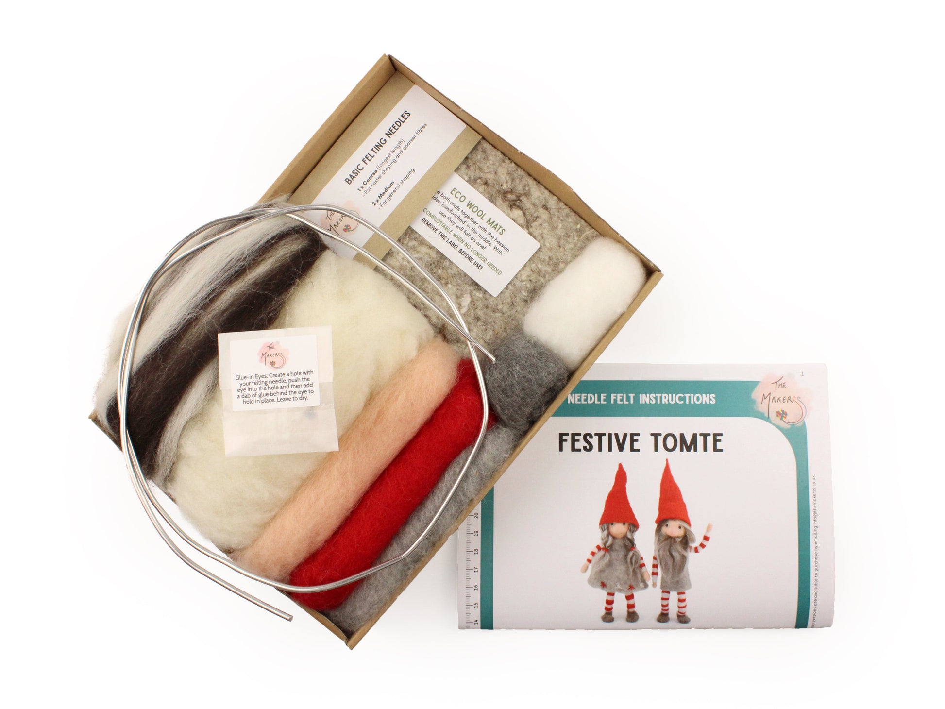 Festive Tomte Needle Felt Kit - makes one - The Makerss